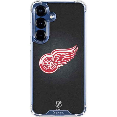 NHL Detroit Red Wings Black Background Galaxy S25 Clear Case